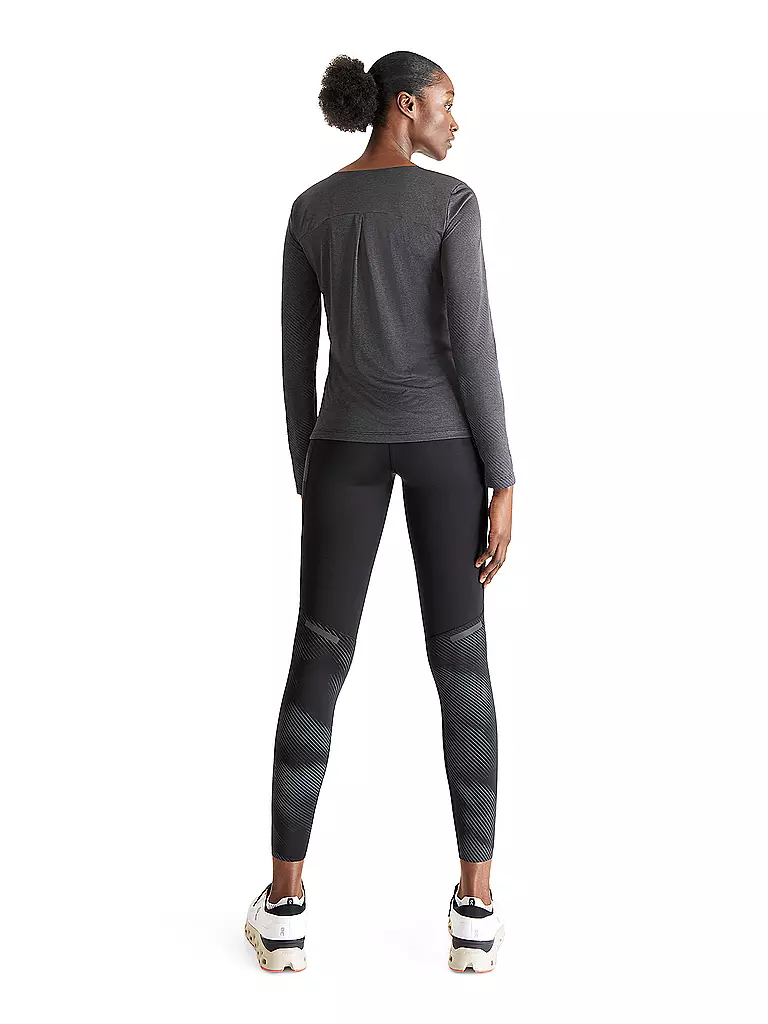 ON | Damen Laufshirt Performance Long-T Lumos | Noir