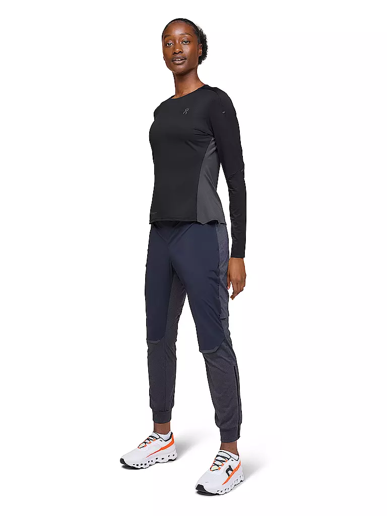 ON | Damen Laufshirt Performance Long-T | Noir