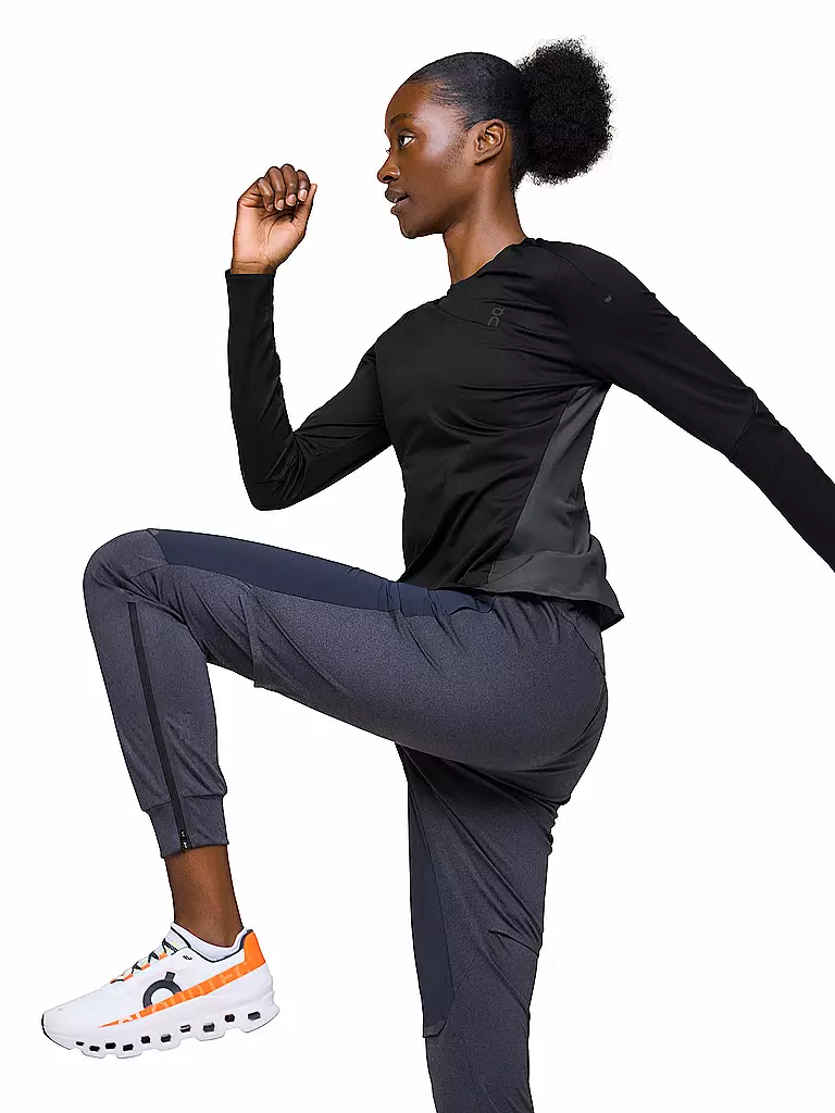 ON | Damen Laufshirt Performance Long-T | Noir