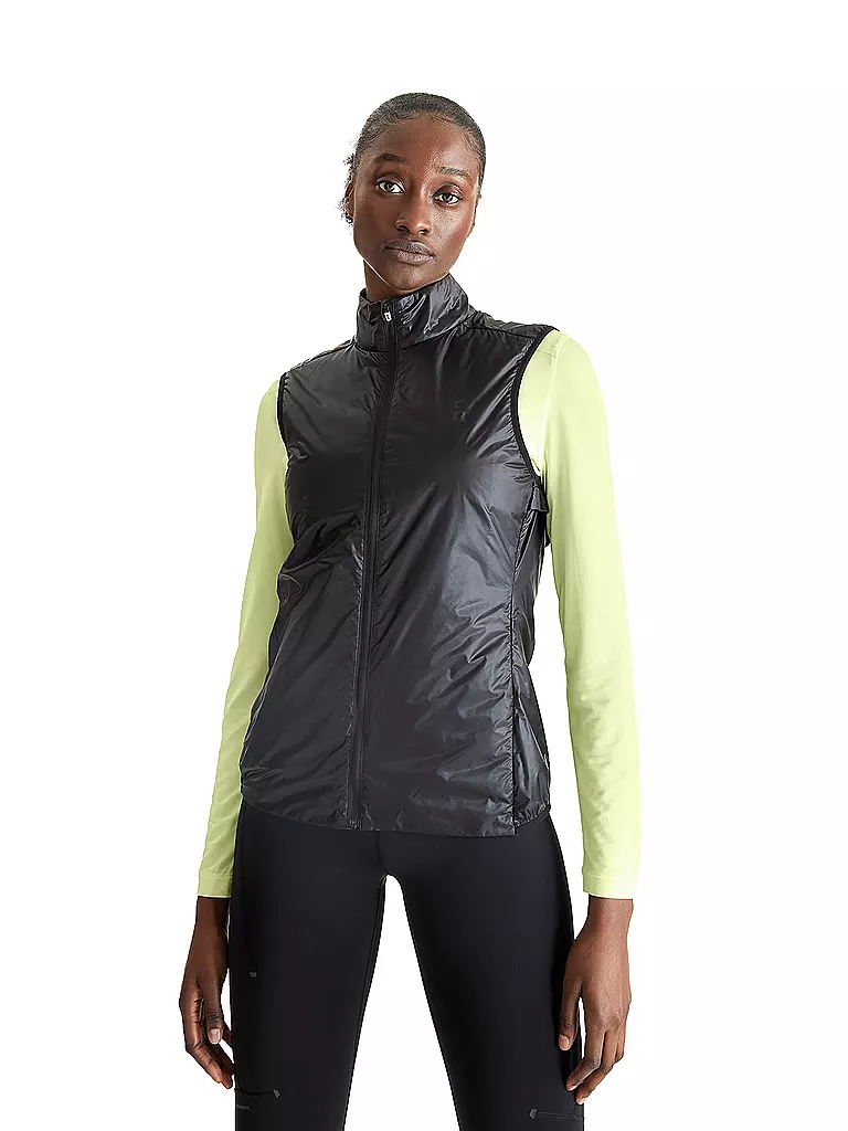 ON | Gilet de course pour femmes Weather Vest | Noir