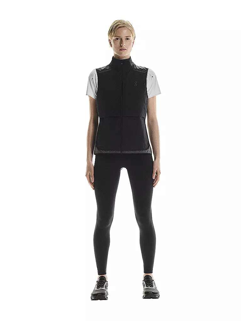 ON | Gilet de course pour femmes Weather Vest | Noir