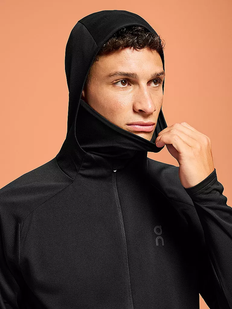 ON | Herren Laufjacke Climate Zip Hoodie | Noir