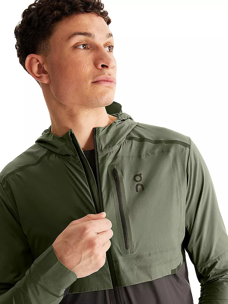 ON | Herren Laufjacke Weather | Olive