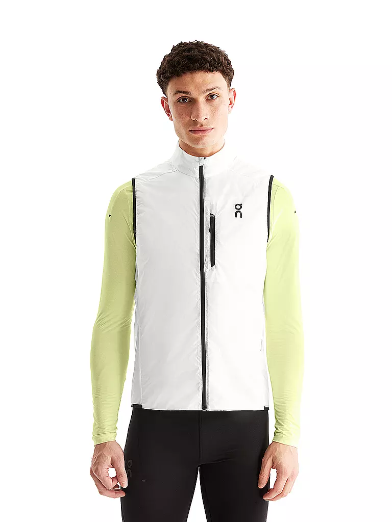 ON | Herren Laufweste Weather Vest | Blanc