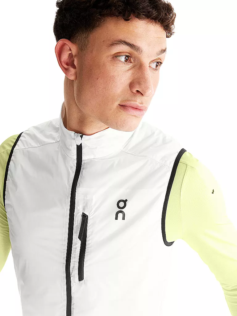 ON | Herren Laufweste Weather Vest | Blanc
