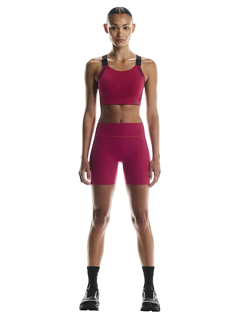 ON | Short de course Performance Femme | Rouge foncé