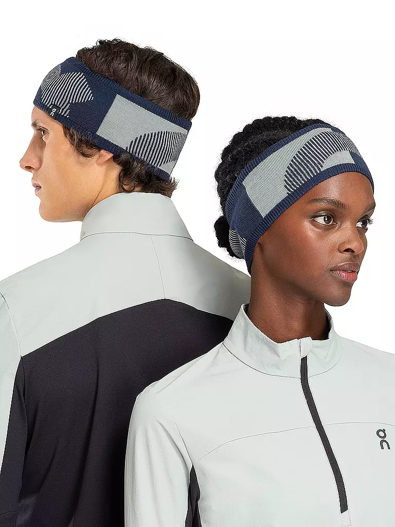 ON | Stirnband Explorer Merino | Bleu foncé