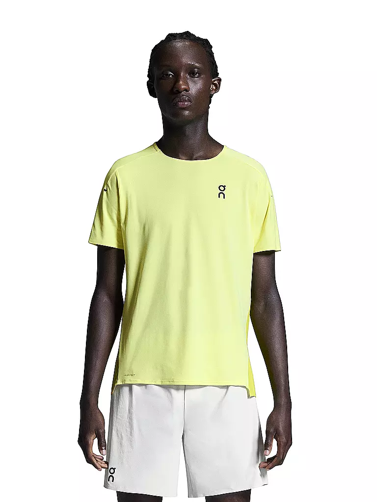 ON | T-shirt de course Performance pour homme | Jaune