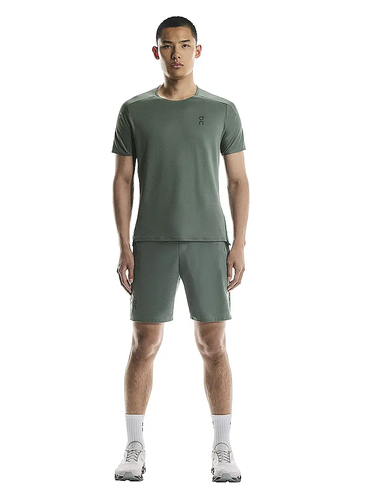 ON | T-shirt de course Performance pour homme | Vert foncé