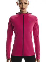 ON | Veste de course à capuche Climate pour femmes | Rouge foncé