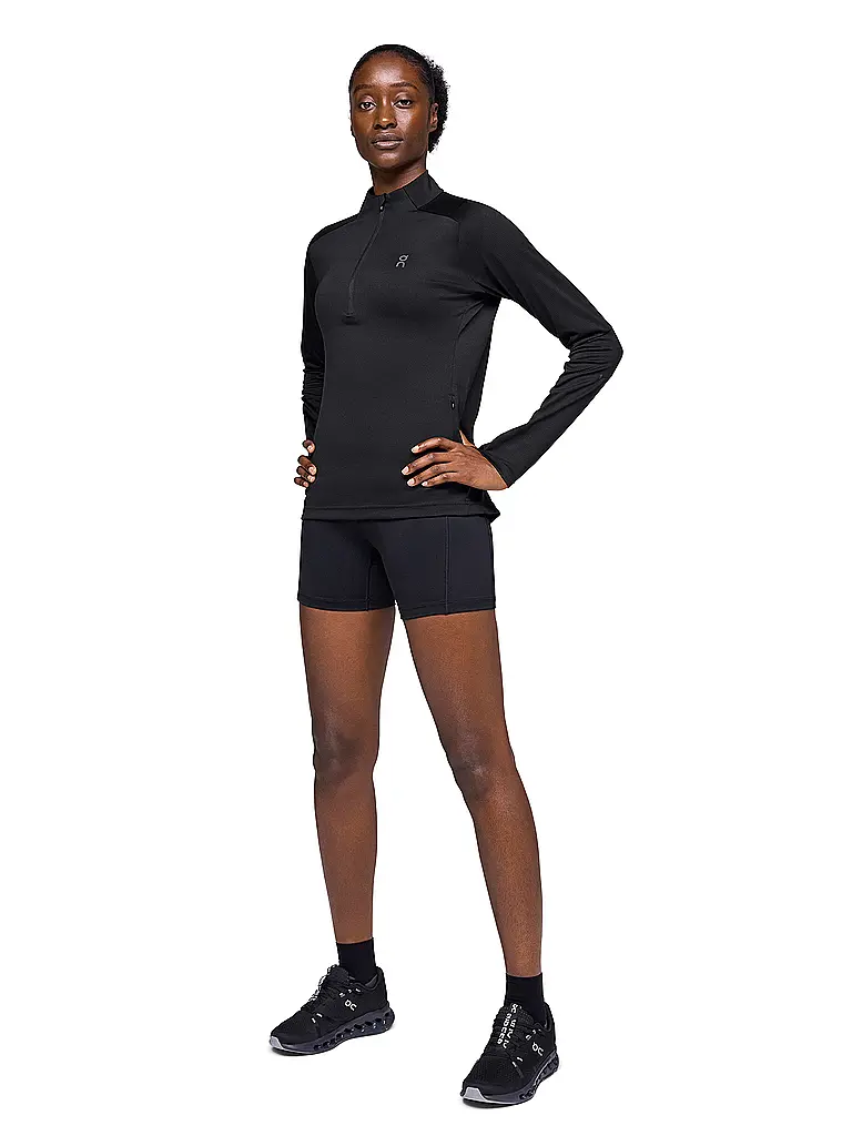 ON | Zipshirt fonctionnel Climate pour femmes | Noir
