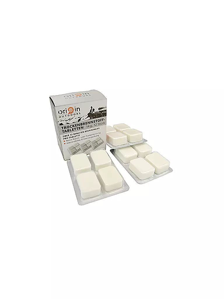 ORIGIN OUTDOORS | Tablettes de combustible solide 12x14g | Blanc