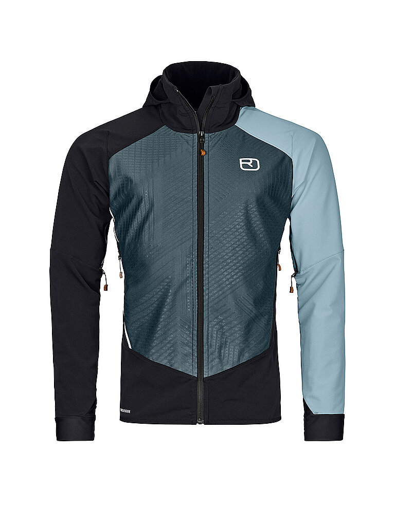 Veste softshell de randonnée Col Becchei à capuche pétrole S