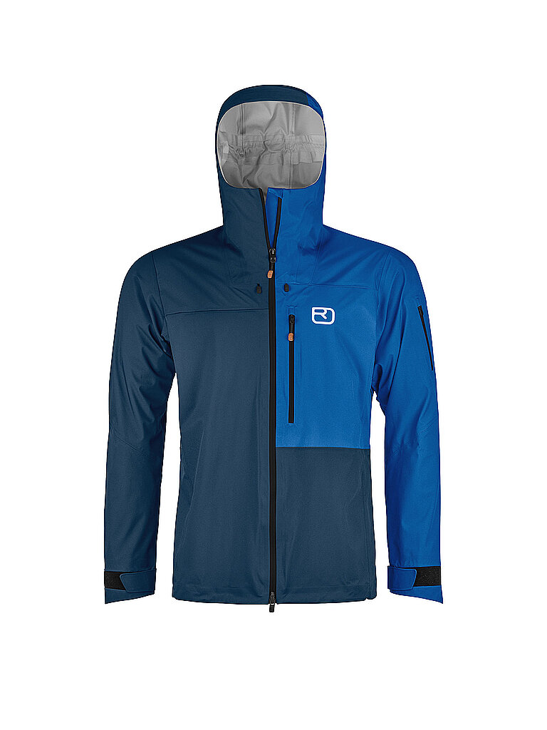 Veste de randonnée Ortler 3L à capuche bleu marine S