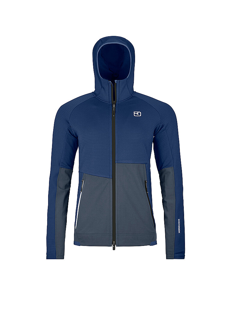 Veste polaire à capuche Ribs bleu marine M