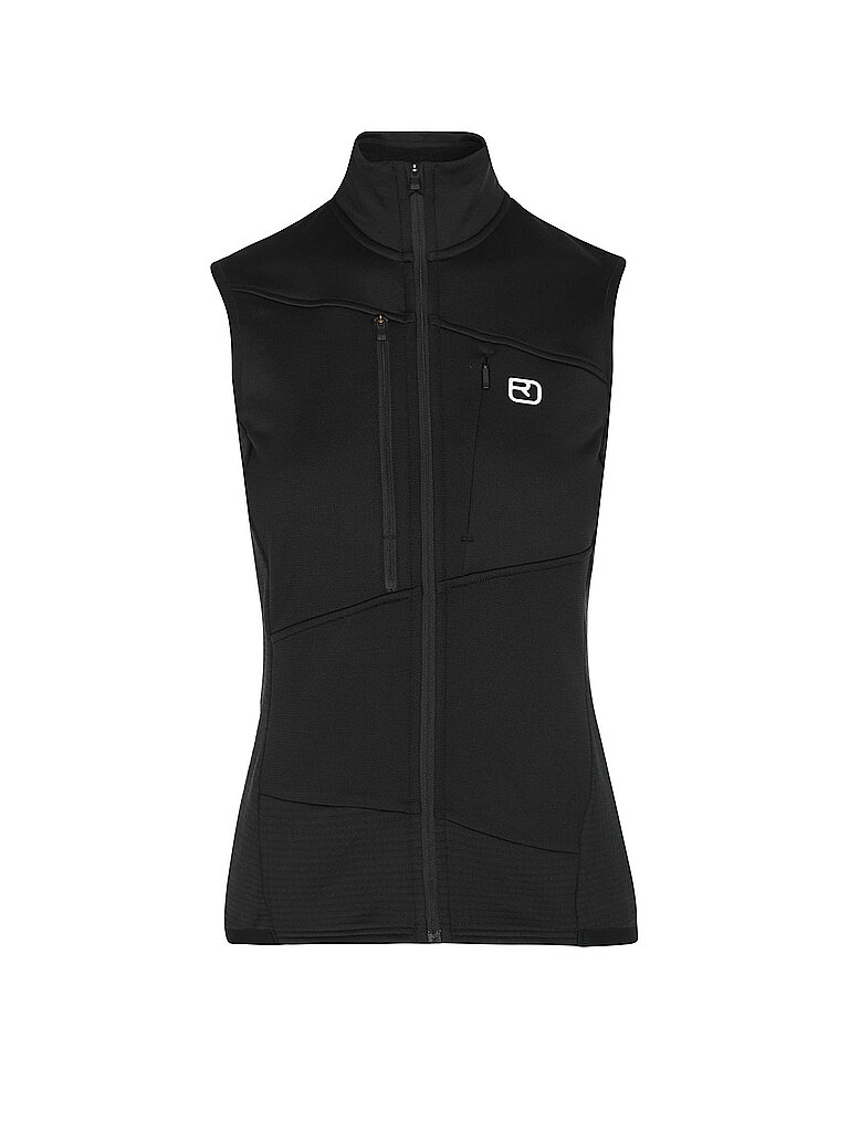 Veste polaire en laine mérinos Fleece Grids noir L