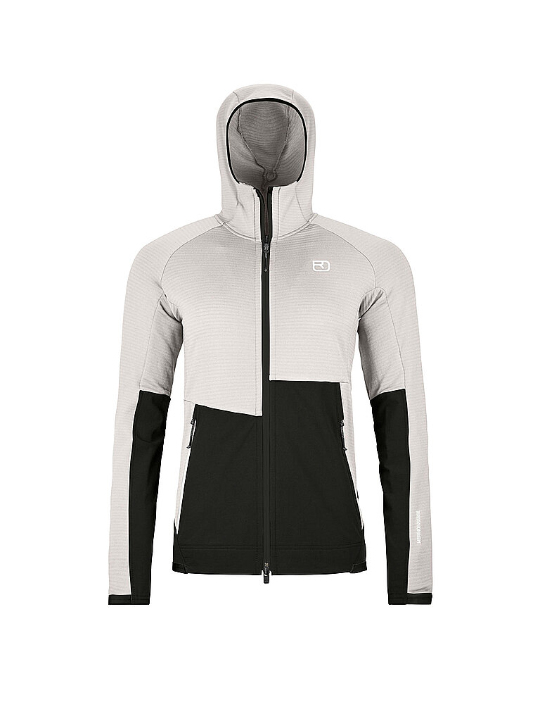 Veste polaire à capuche Rib crème S