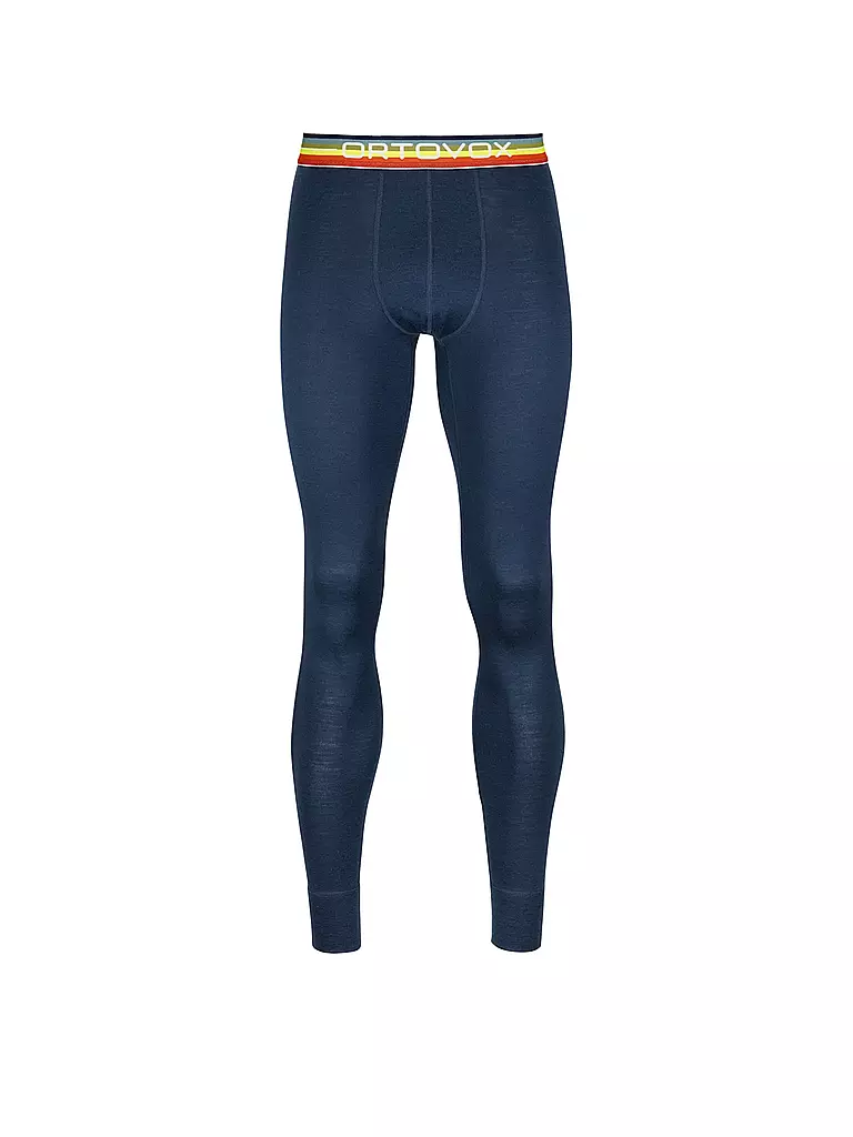 ORTOVOX | Caleçon long homme Rock'n'Wool 185 | Bleu foncé