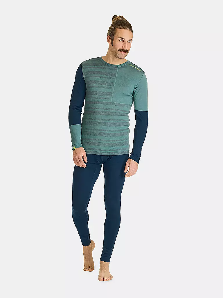 ORTOVOX | Caleçon long homme Rock'n'Wool 185 | Bleu foncé