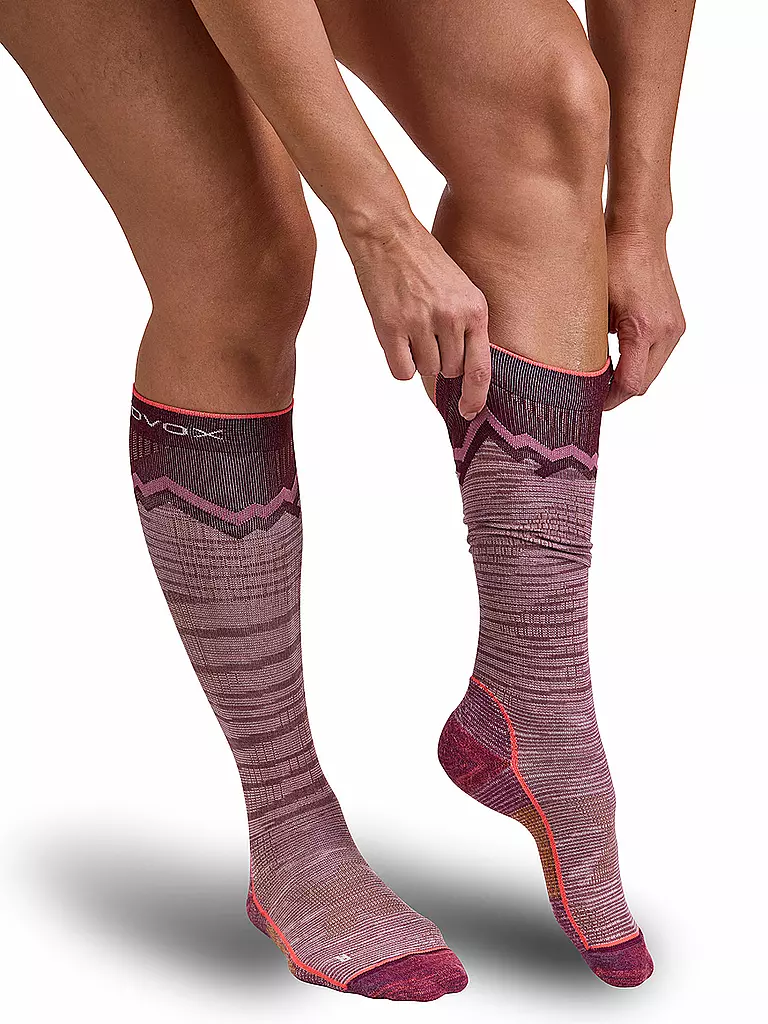 ORTOVOX | Chaussettes de ski de randonnée longues pour femmes Tour Long Socks | Rose