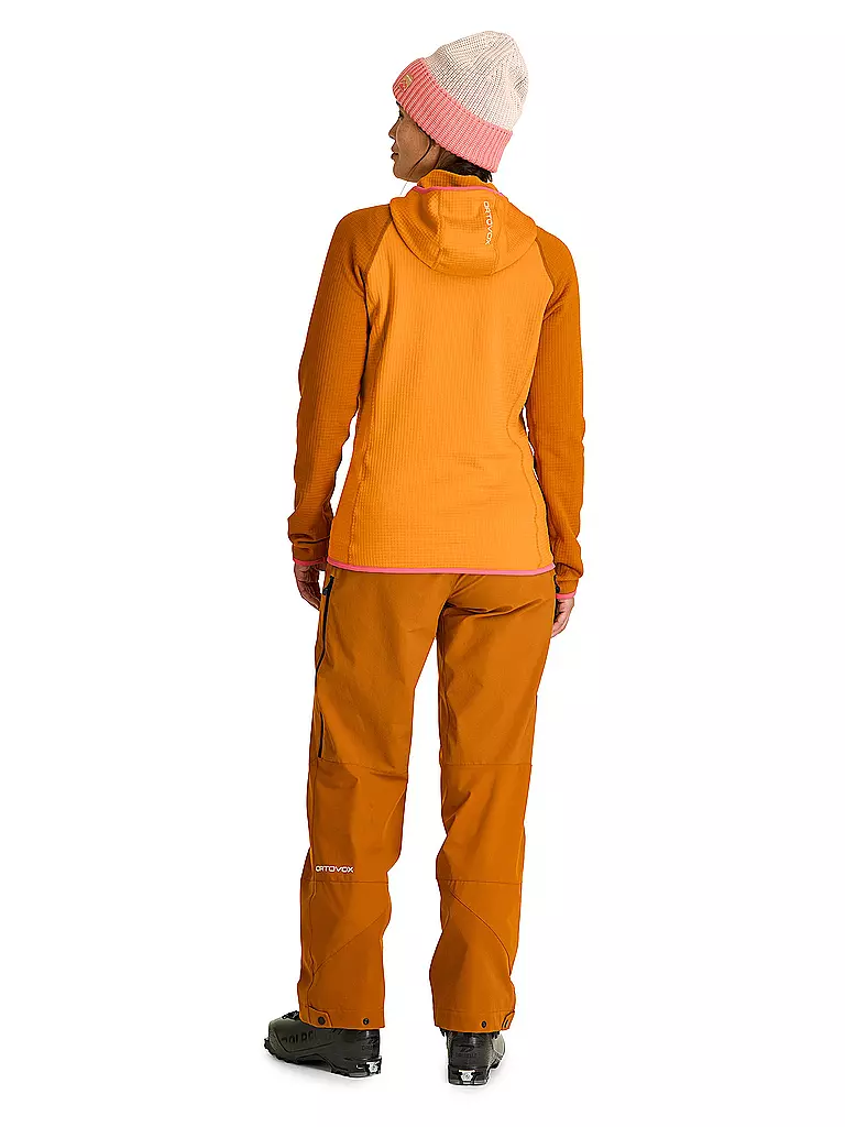 ORTOVOX | Damen Fleecejacke Classic Knit Hoodie | Orange