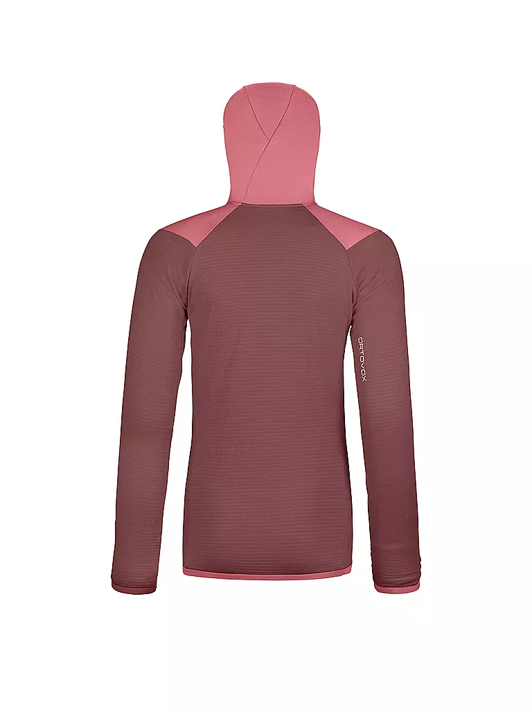 ORTOVOX | Damen Fleecejacke Fleece Grid Hoodie | Corail