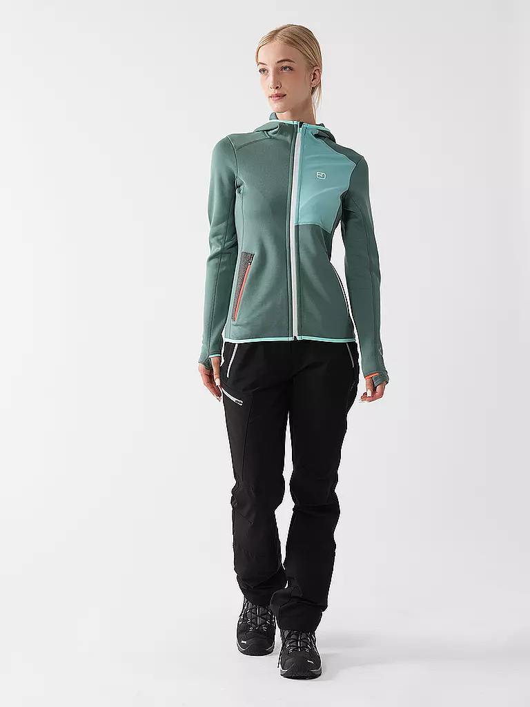 ORTOVOX | Damen Fleecejacke Hoodie | Menthe