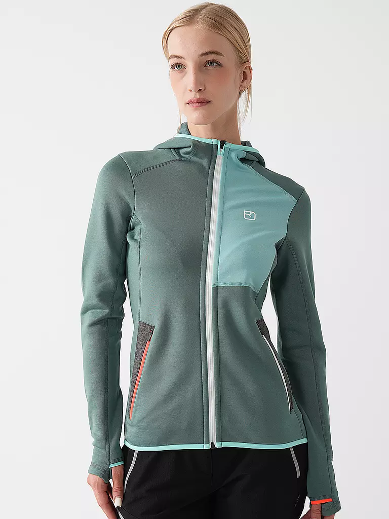 ORTOVOX | Damen Fleecejacke Hoodie | Menthe