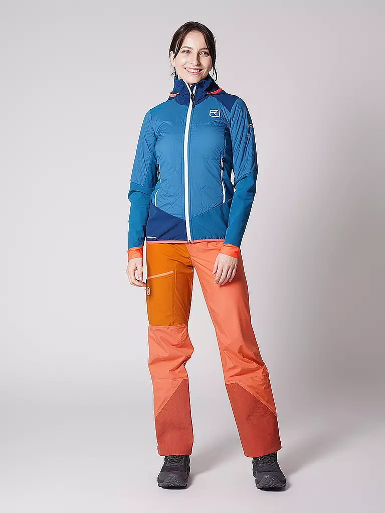 ORTOVOX | Damen Hybridjacke Col.Becchei Hoodie | Bleu