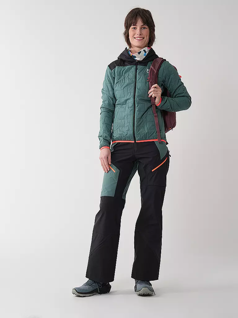 ORTOVOX | Damen Touren Isojacke Piz Badus SW Hoodie | Pétrole