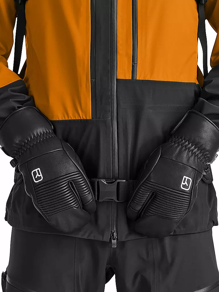 ORTOVOX | Gants Homme Full Leather 3 Doigts | Noir