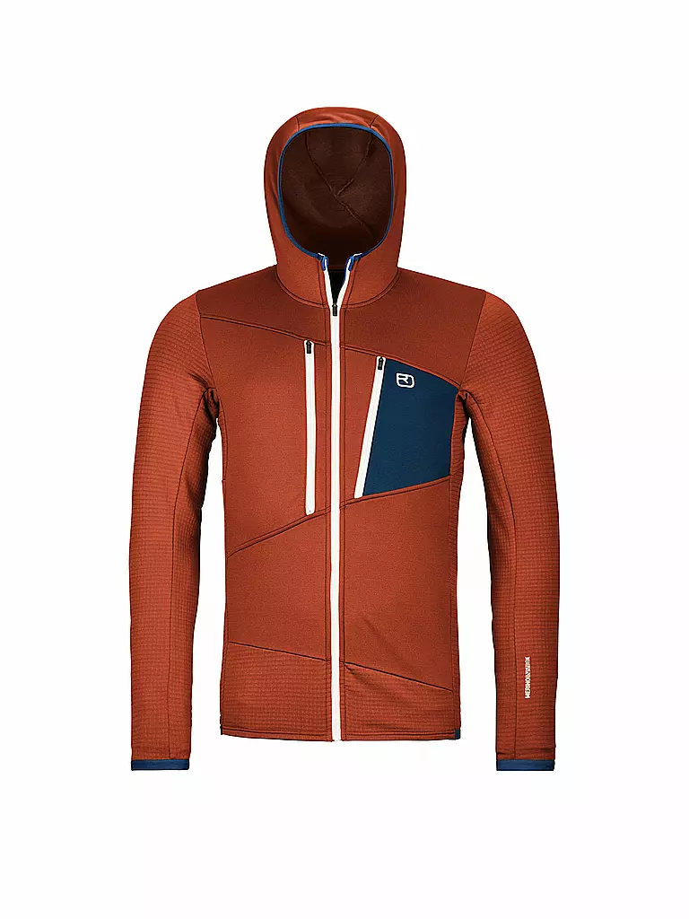 ORTOVOX | Herren Fleecejacke Grid Hoodie | Cuivre