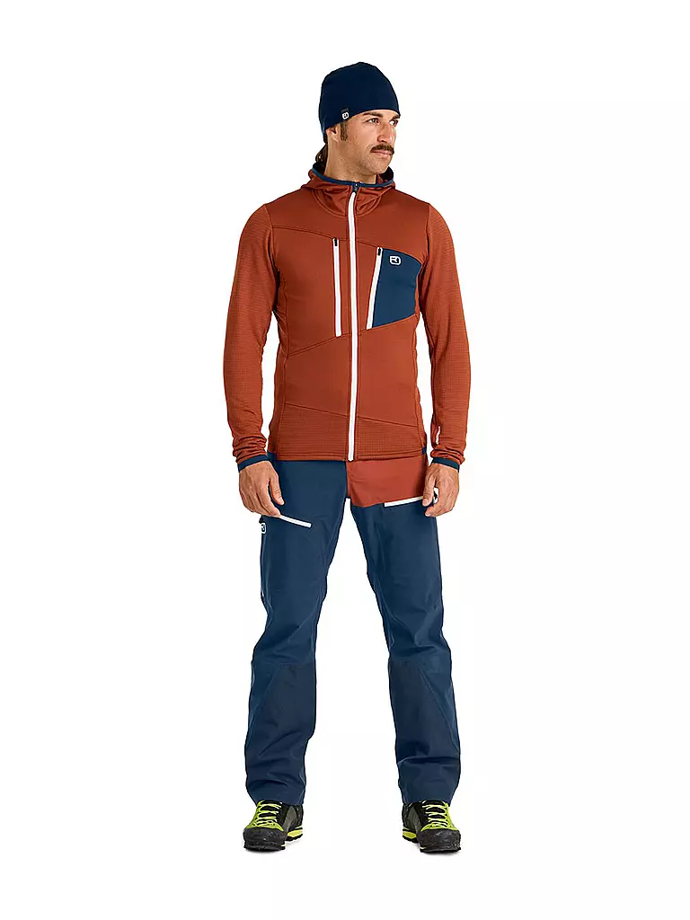 ORTOVOX | Herren Fleecejacke Grid Hoodie | Cuivre