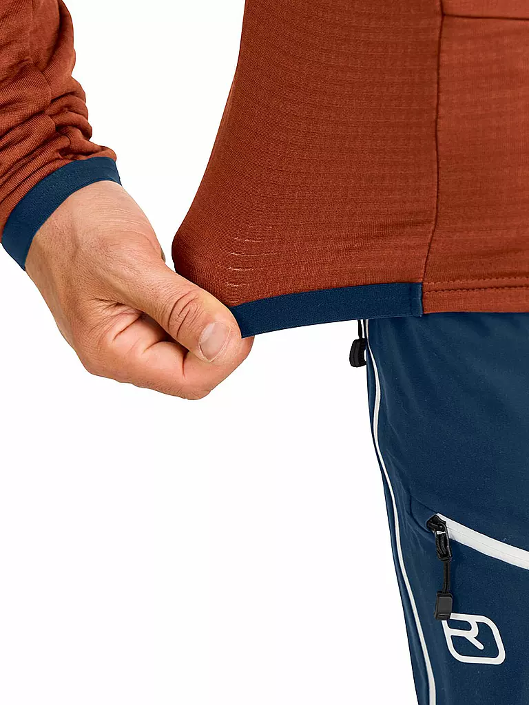 ORTOVOX | Herren Fleecejacke Grid Hoodie | Cuivre