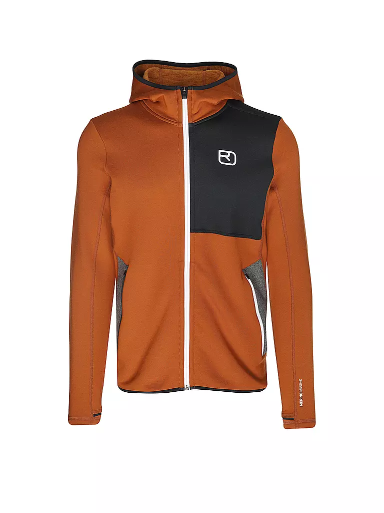 ORTOVOX | Herren Fleecejacke Hoodie | Marron