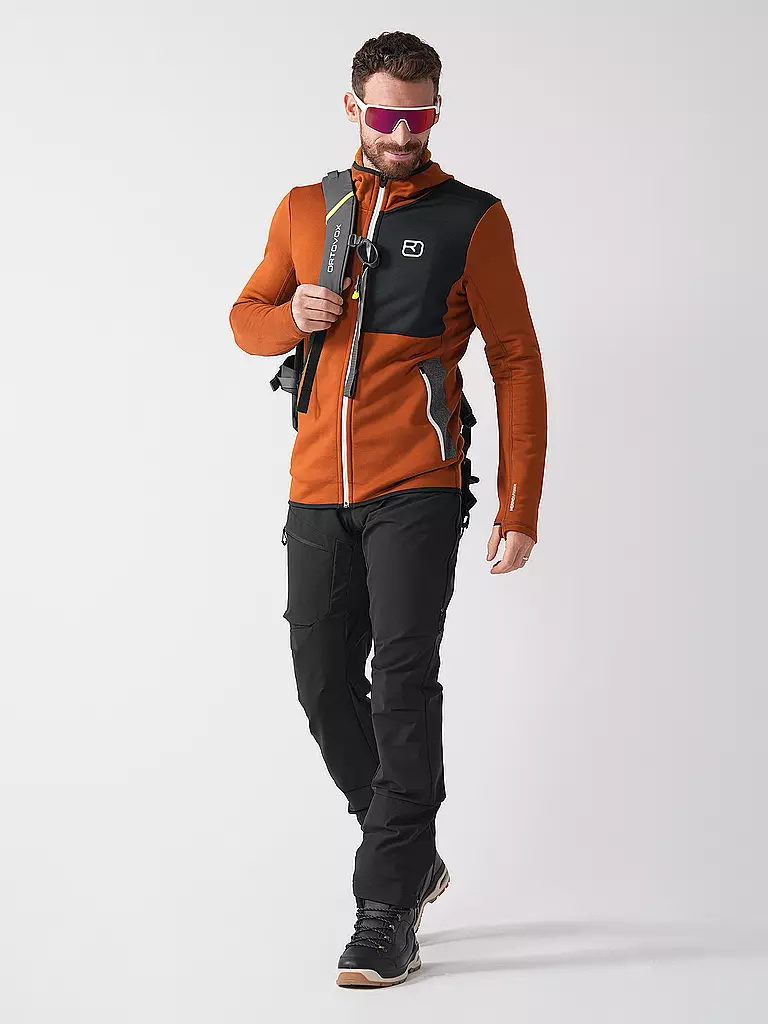 ORTOVOX | Herren Fleecejacke Hoodie | Marron