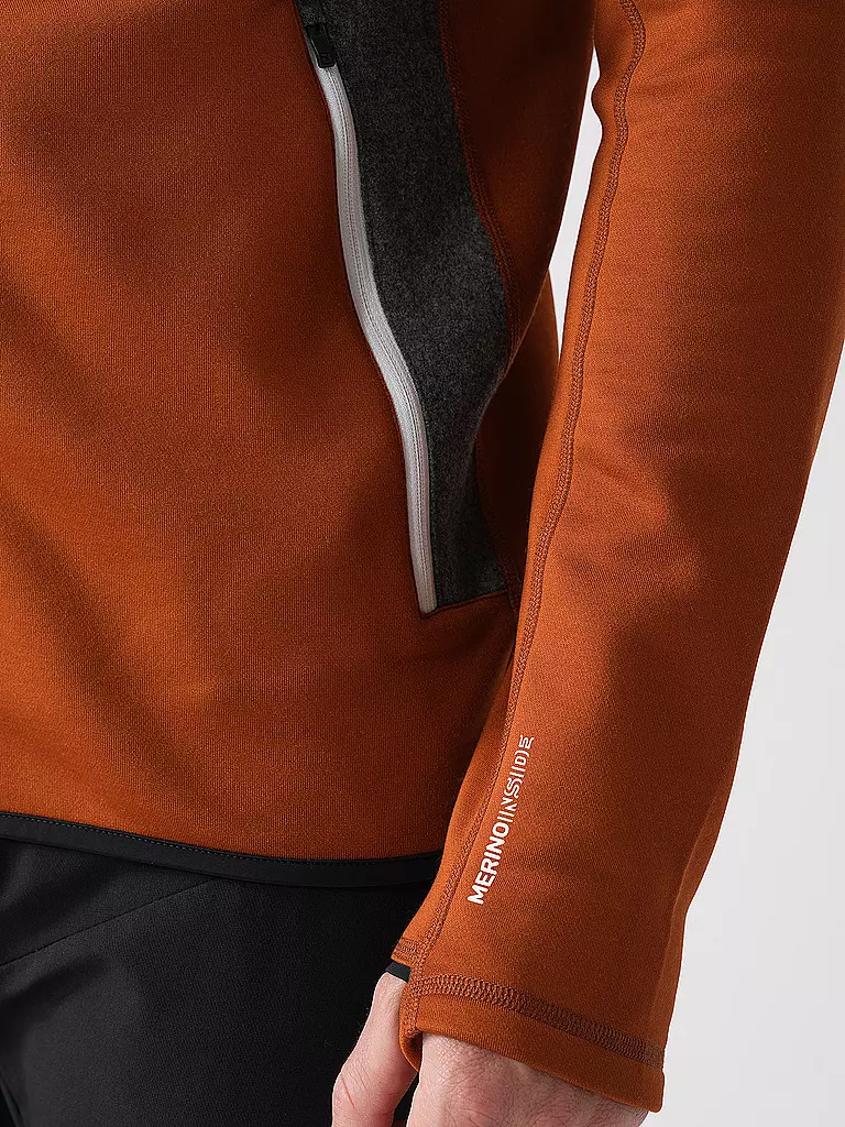 ORTOVOX | Herren Fleecejacke Hoodie | Marron