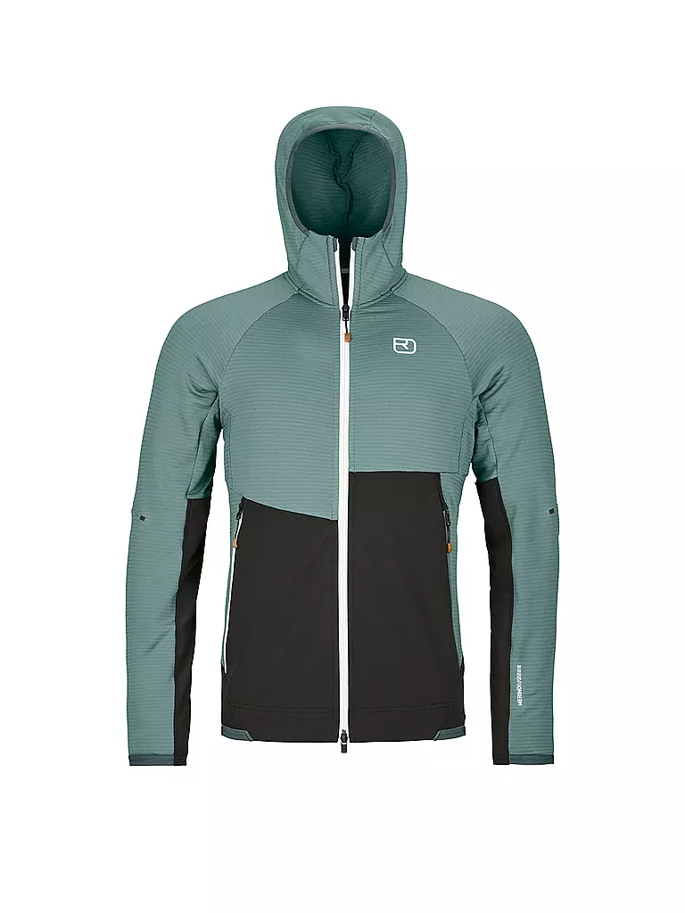 ORTOVOX | Herren Fleecejacke RIB Hoodie | Menthe
