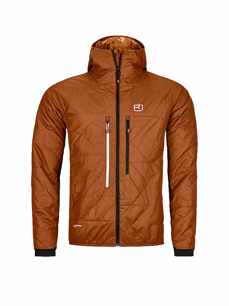 ORTOVOX | Herren Isojacke Piz Boé Swisswool | Marron