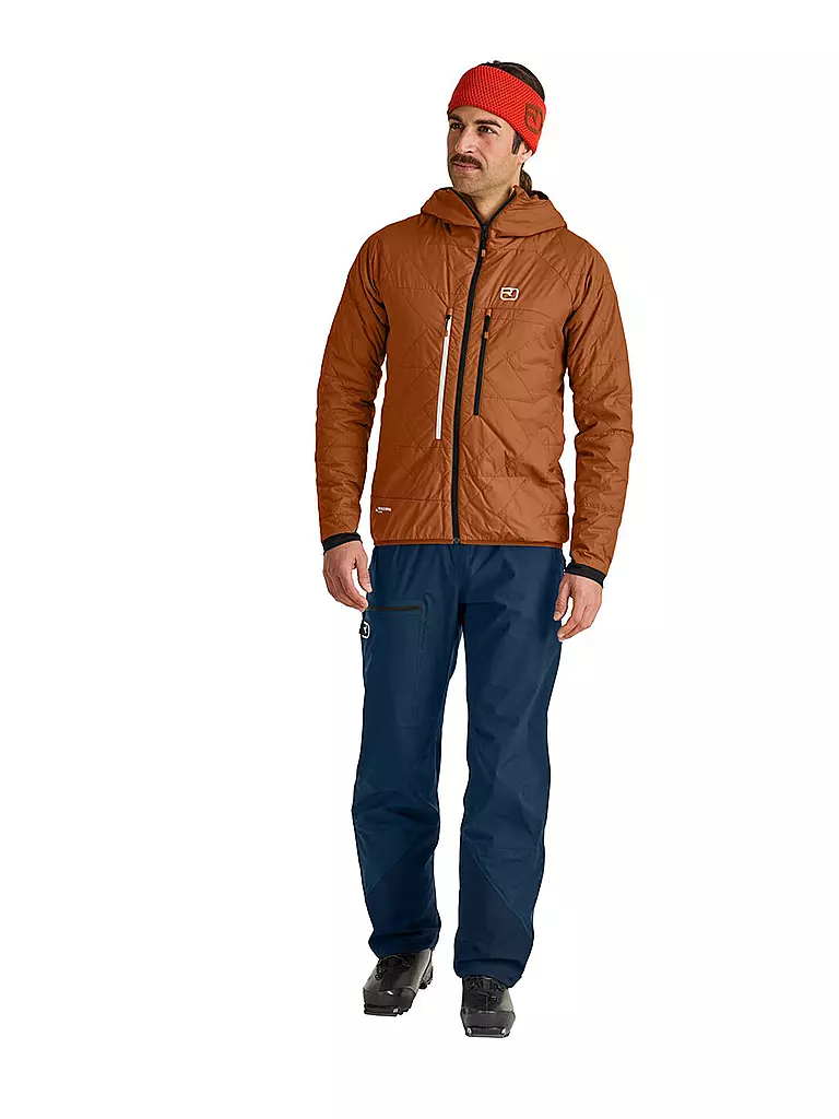 ORTOVOX | Herren Isojacke Piz Boé Swisswool | Marron