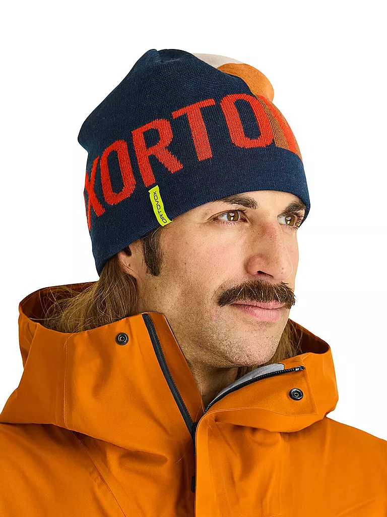 ORTOVOX | Mütze Patchwork | Bleu foncé