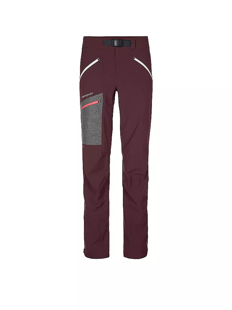 ORTOVOX | Pantalon de ski de randonnée Cevedale pour femmes | Rouge foncé