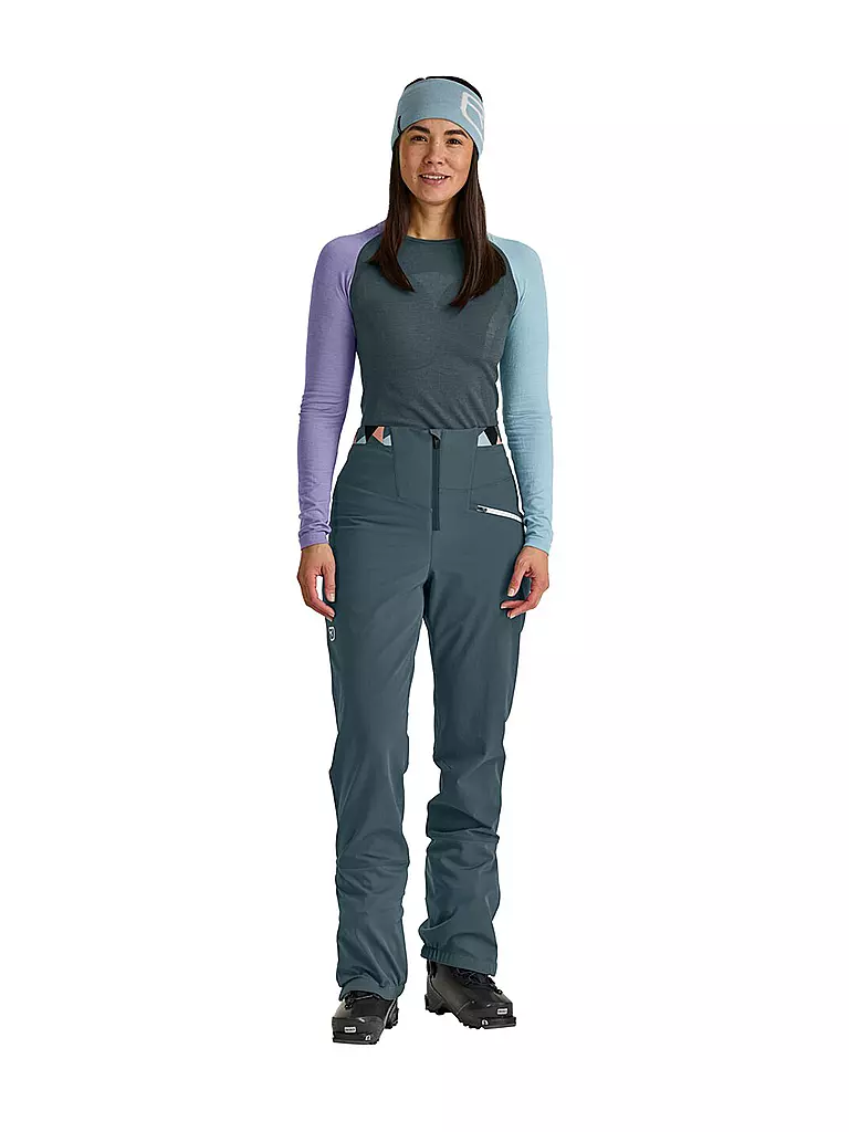ORTOVOX | Pantalon softshell de randonnée pour femmes Punta Berrino Stretch | Pétrole