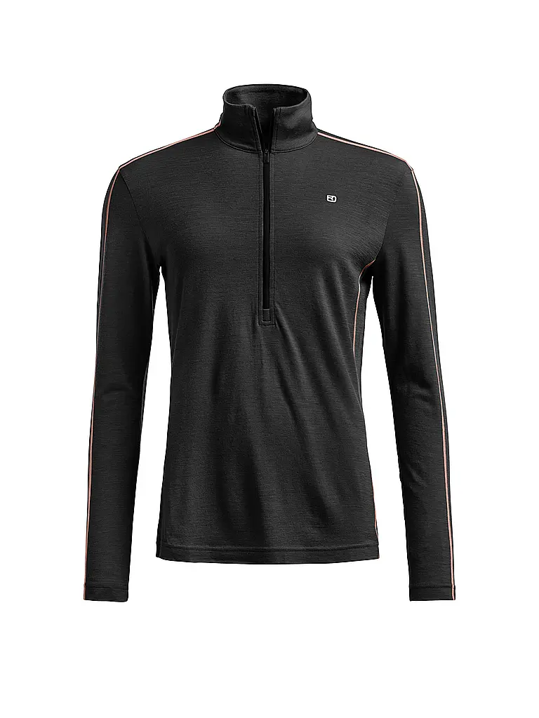 ORTOVOX | Sous-pull zippé pour femme 185 ROCK'N'WOOL | Noir