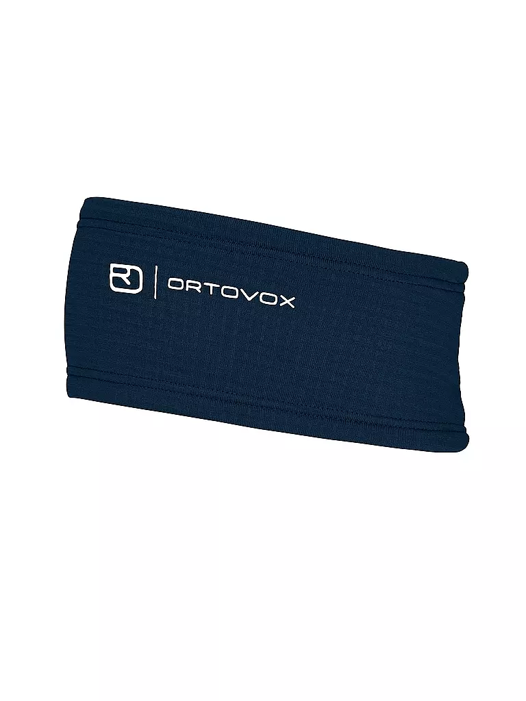 ORTOVOX | Stirnband Fleece Grid | Bleu foncé