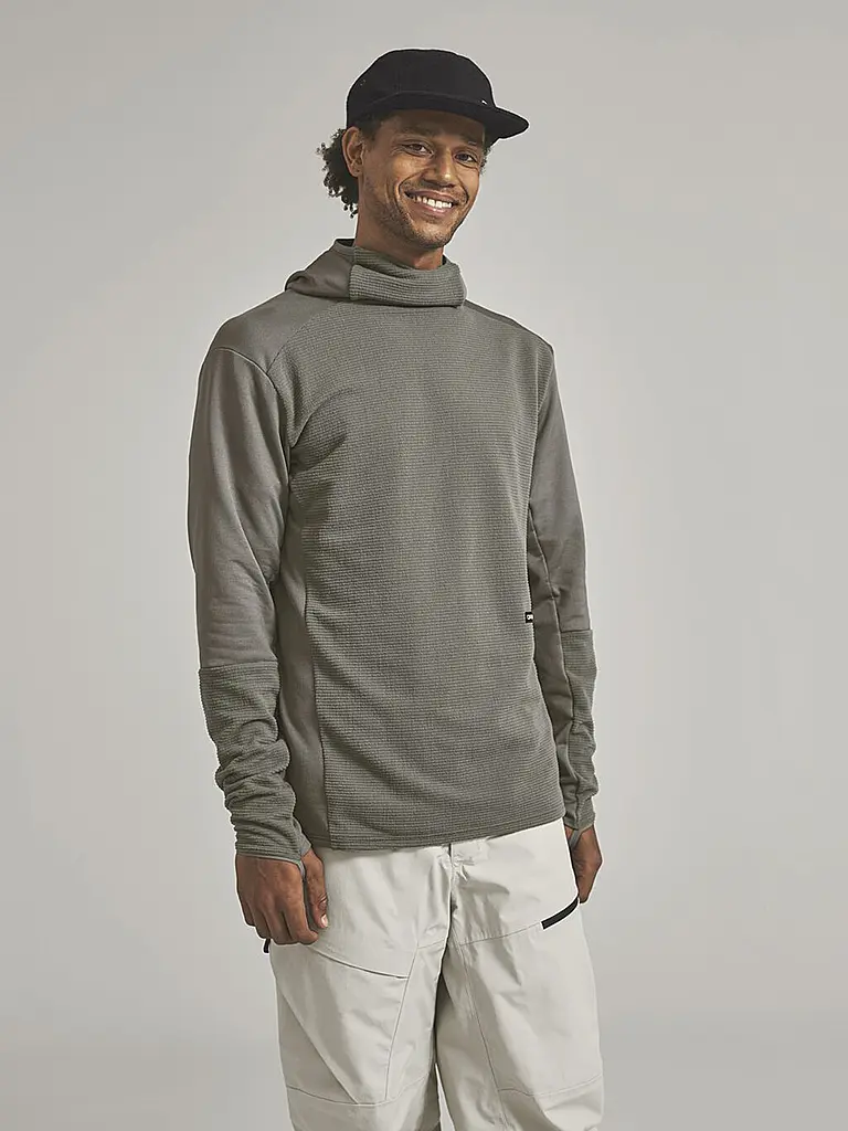 ORTOVOX | Sweat à capuche fonctionnel en polaire côtelée pour homme | Marron clair