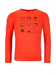 ORTOVOX | Herren Funktionsshirt 185 Merino Brand Outline | Orange