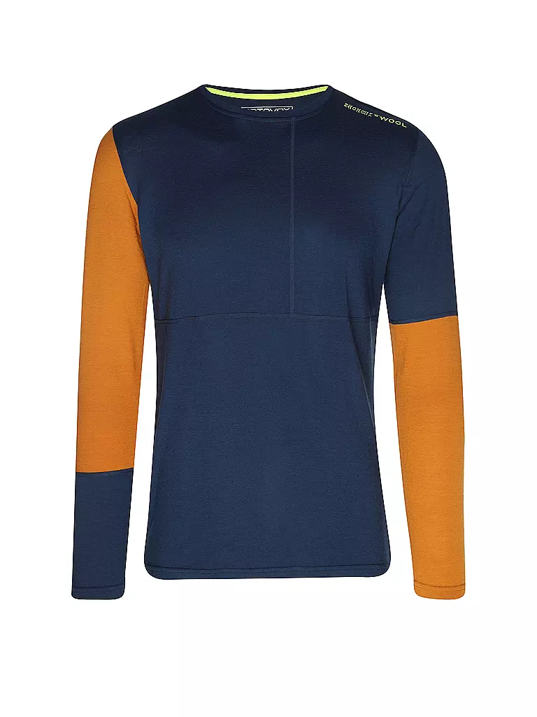 ORTOVOX | T-shirt de sport pour homme Rock'n'Wool 185 | Bleu foncé