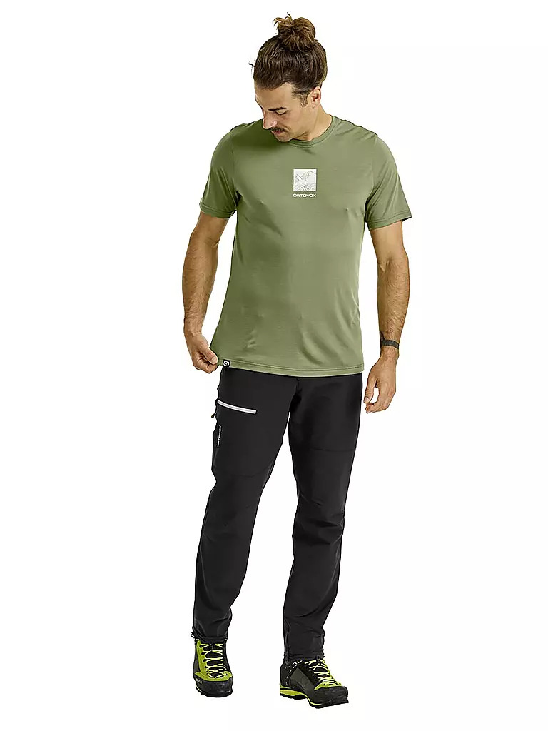 ORTOVOX | T-shirt de sport pour homme Tec Abstract TS 120COOL | Olive