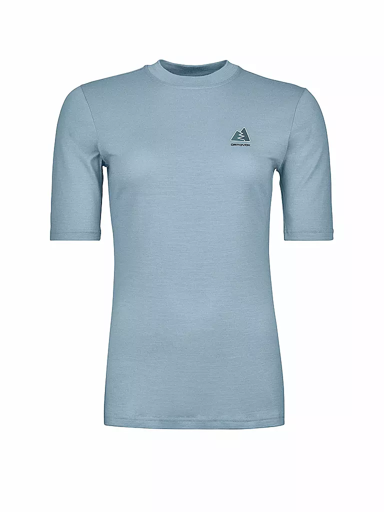 ORTOVOX | T-shirt fonctionnel femme 185 Merino MTN Hug | Bleu clair